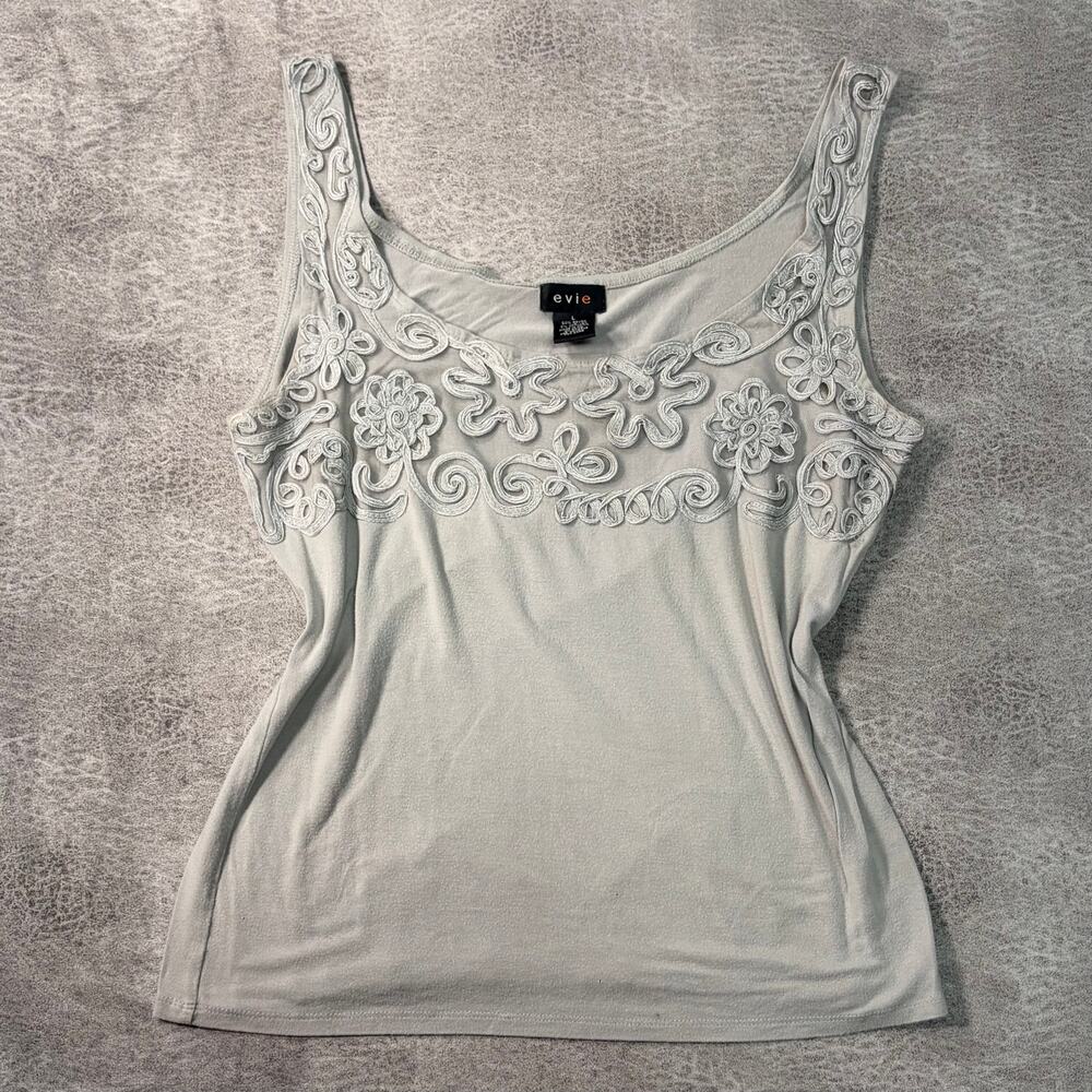 Evie Embroidered Floral Tank Top